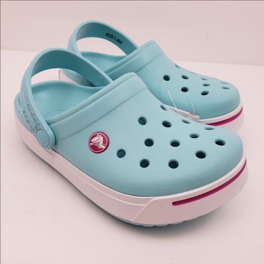 NWT Crocs Kids Clogs, US Size 1, Ice Blue